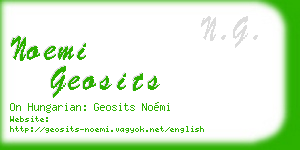 noemi geosits business card