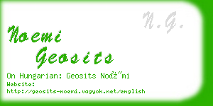 noemi geosits business card